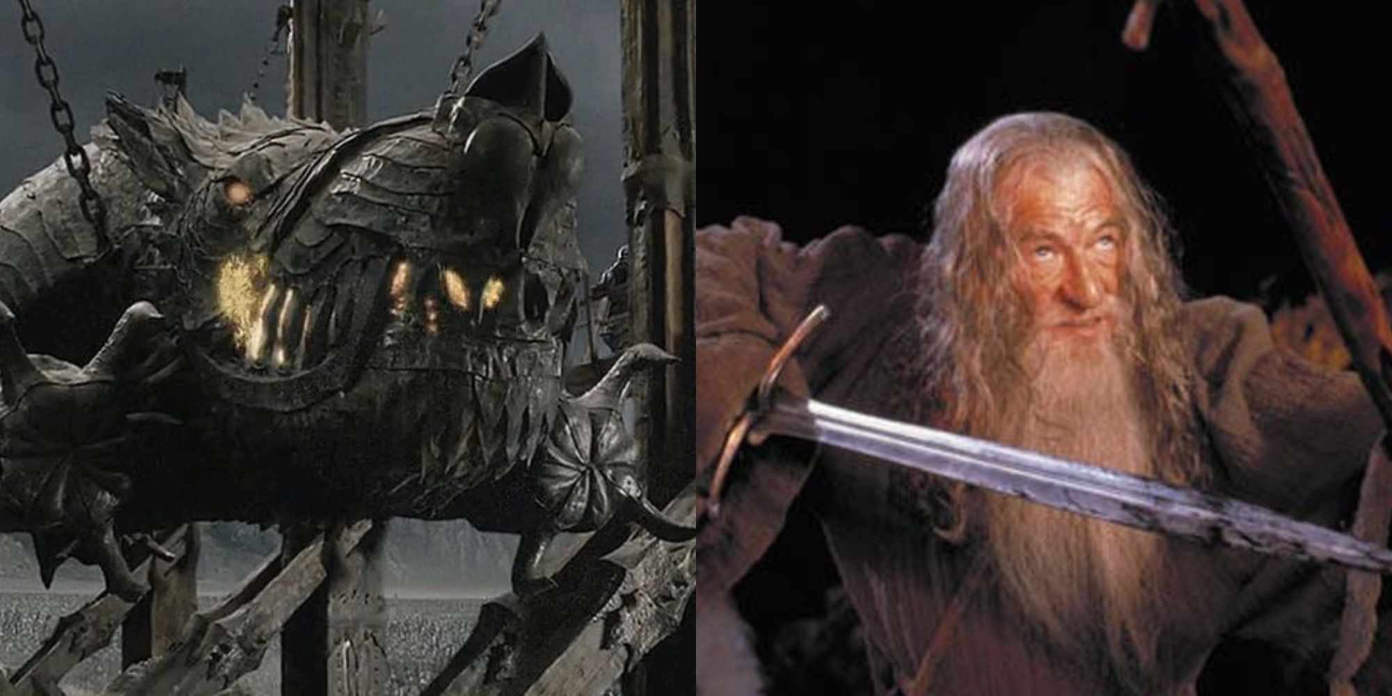 Grond and Gandalf collage The Lord of the Rings