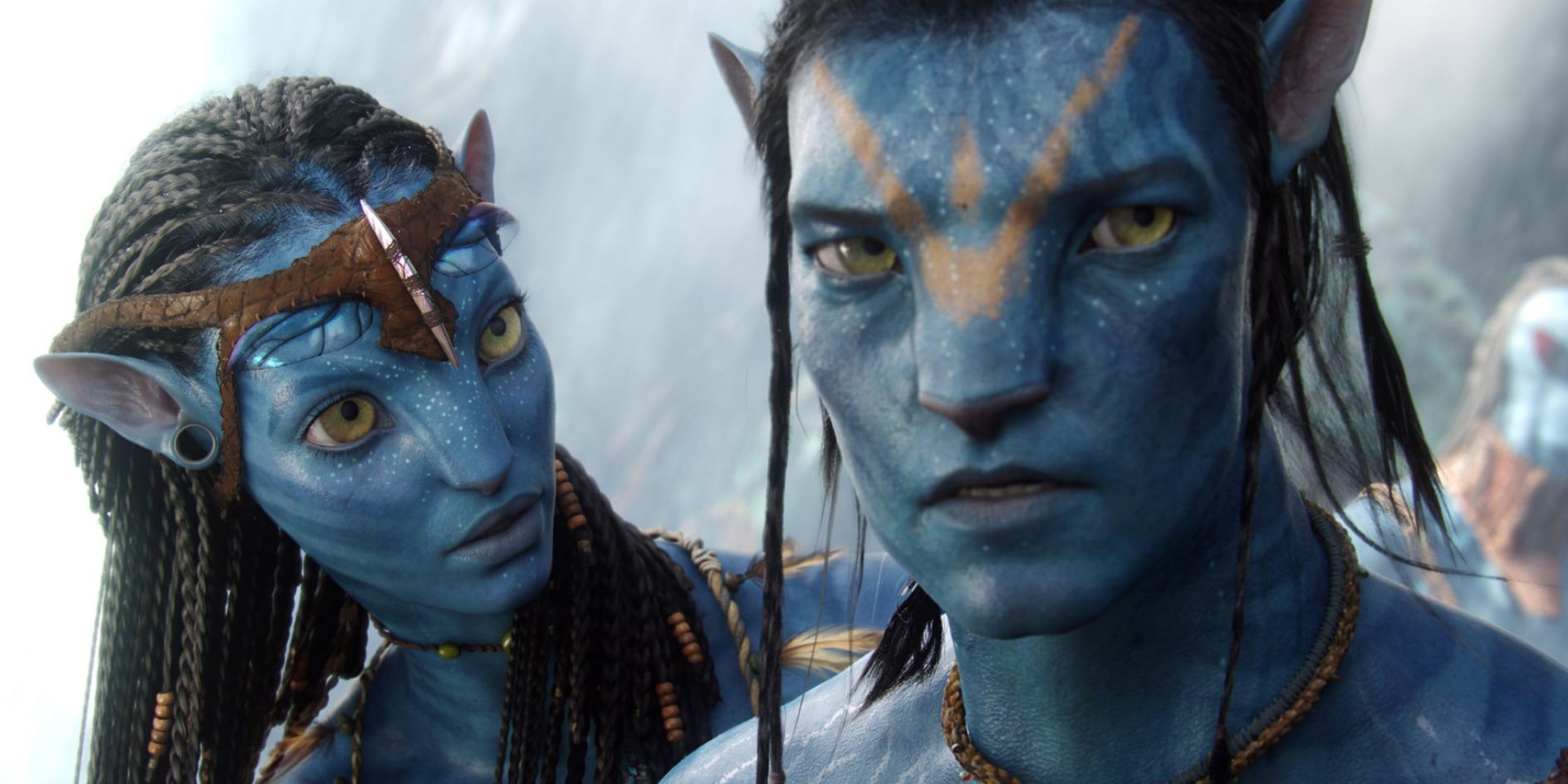 Zoe Saldana and Sam Worthington in 'Avatar'