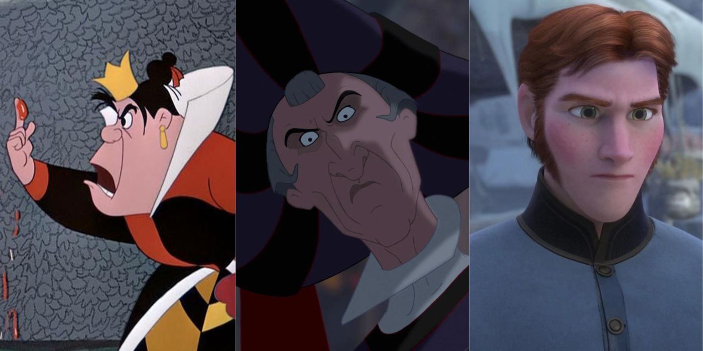 The Queen of Hearts, Judge Claude Frollo, and Prince Hans