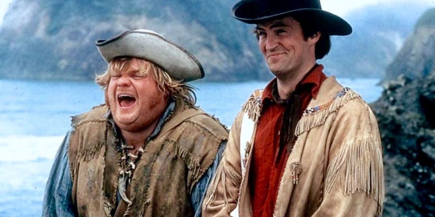 Chris Farley and Matthew Perry in 'Almost Heroes'