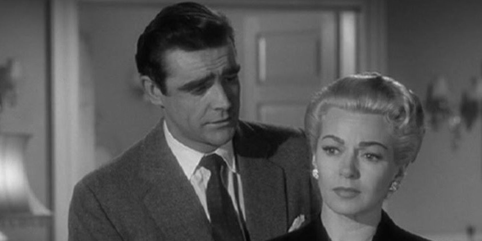 Sir Sean Connery and Lana Turner as Mark Trevor and Sara Scott in 'Another Time, Another Place'