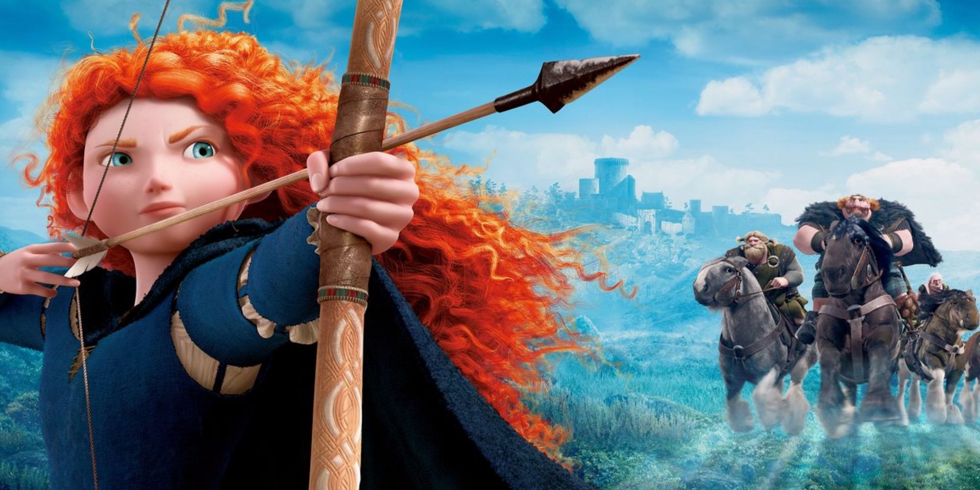 La princesse Merida tire à l'arc dans Brave (2012)