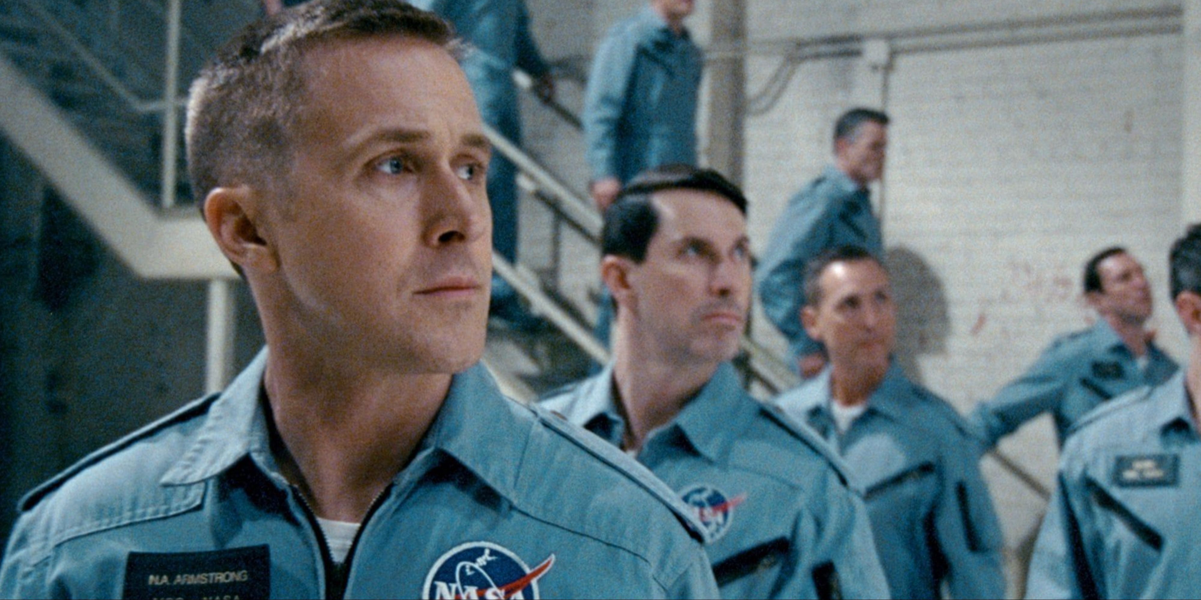 Ryan Gosling como Neil Armstrong treinando em First Man