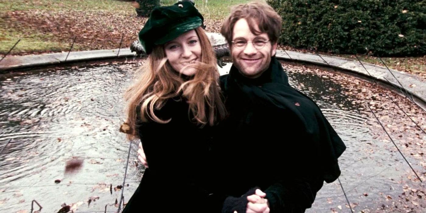 Lily poses for a photo with James Potter.
