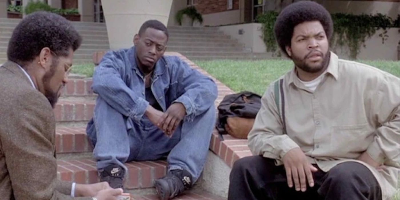 Laurence Fishburne, Omar Epps and Ice Cube in 'Higher Learning'