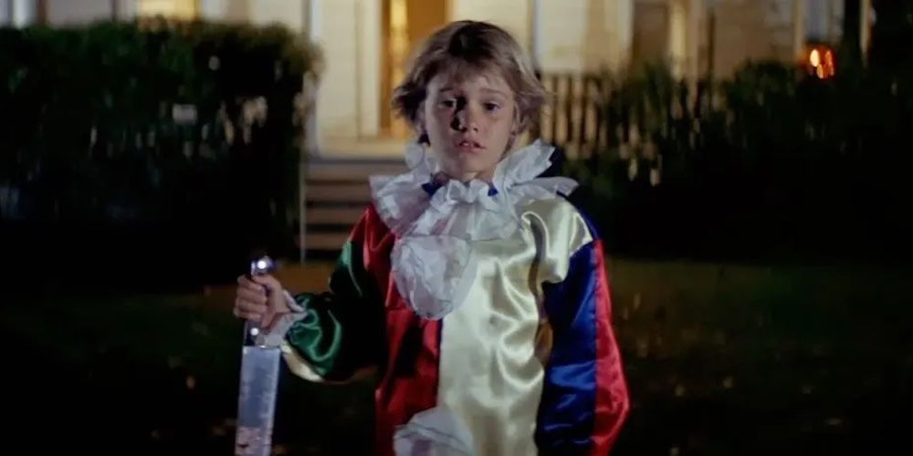 Six-year-old Michael Myers holds a knife in 'Halloween'