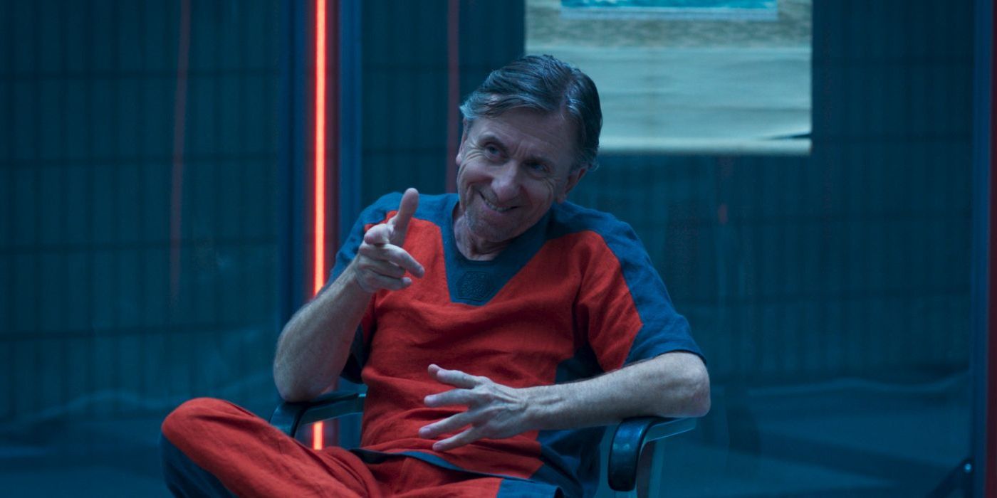 Emil Blonsky in his cell smiling at someone off-camera in She-Hulk.