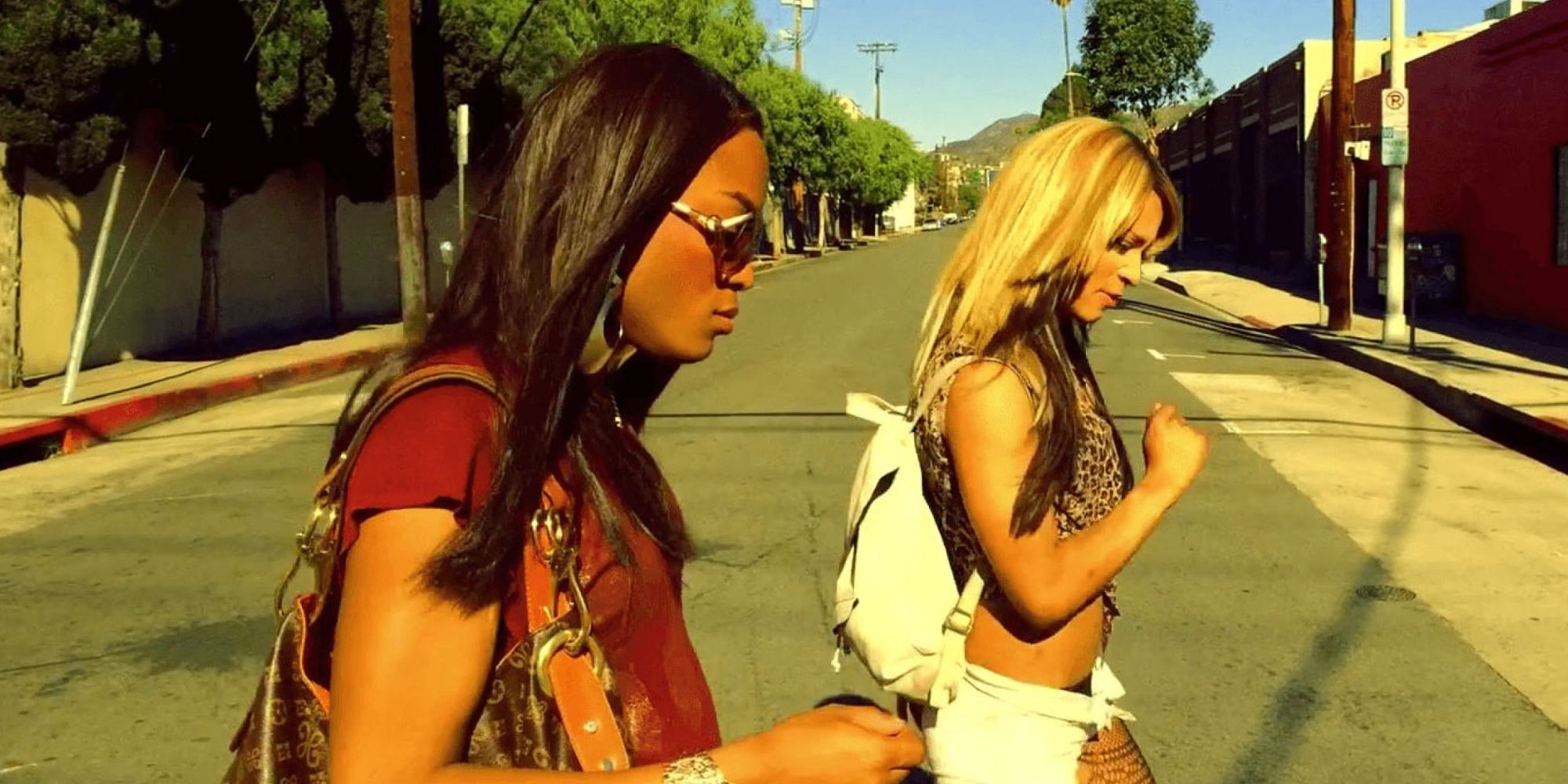 Sin Dee and Alexandra walking the streets