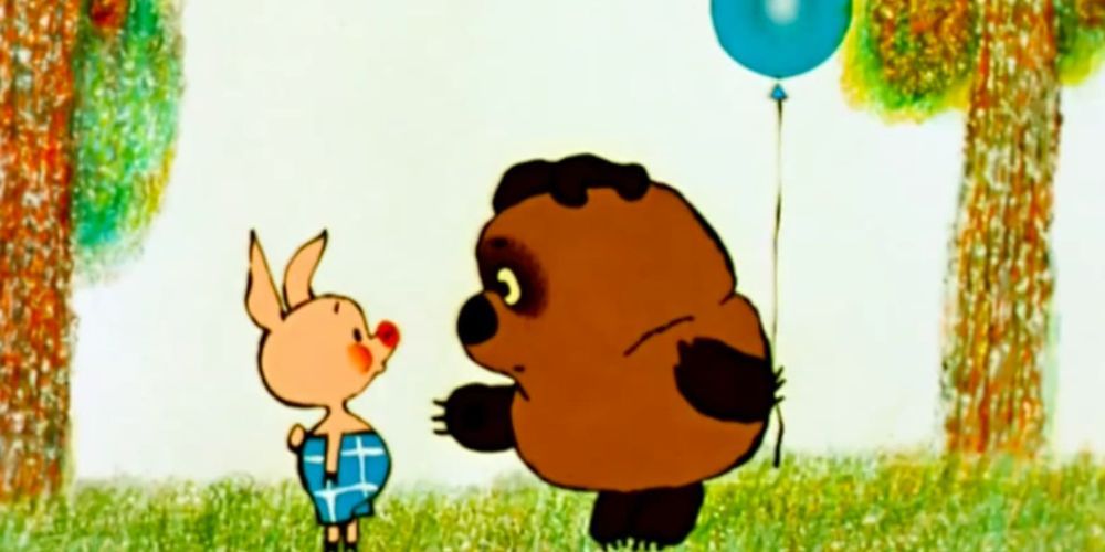 Winnie the Pooh and Piglet as they appear in Fyodor Khitruk's 1969 Winnie the Pooh film