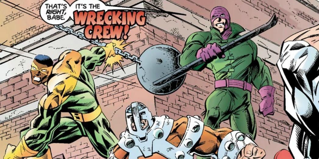 The signature "The Wrecking Crew" in She-Hulk