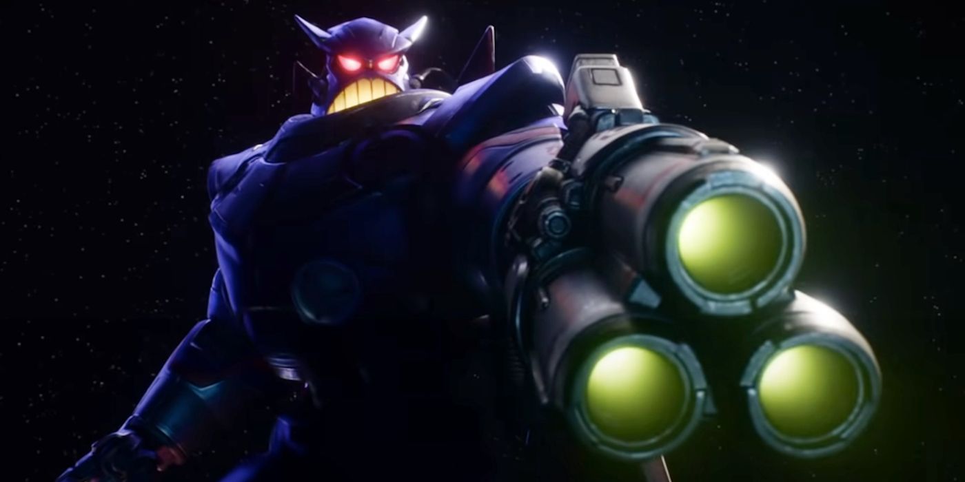 Zurg aiming his canon in Lightyear.