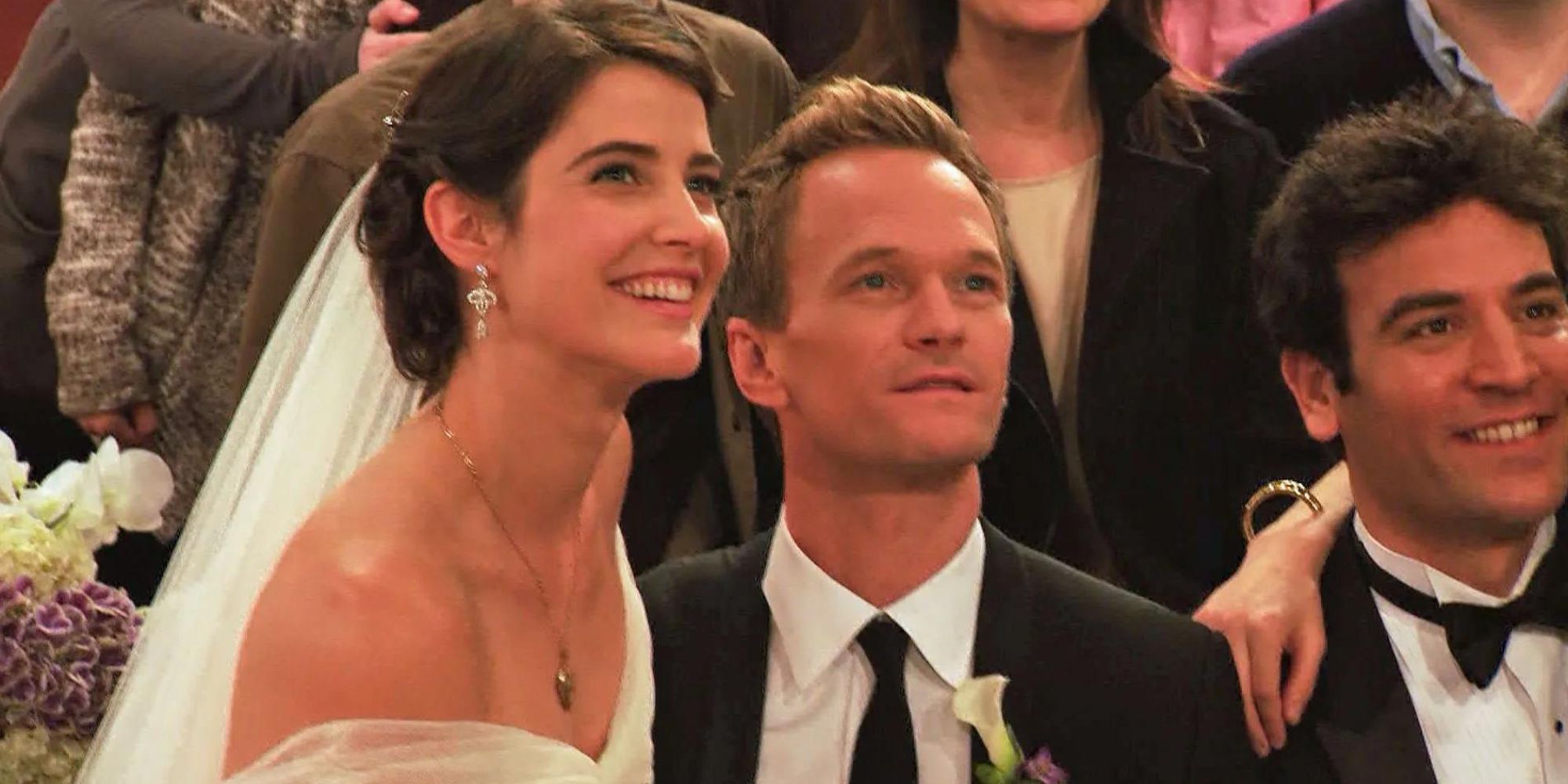Barney and Robin from How I Met Your Mother at their wedding