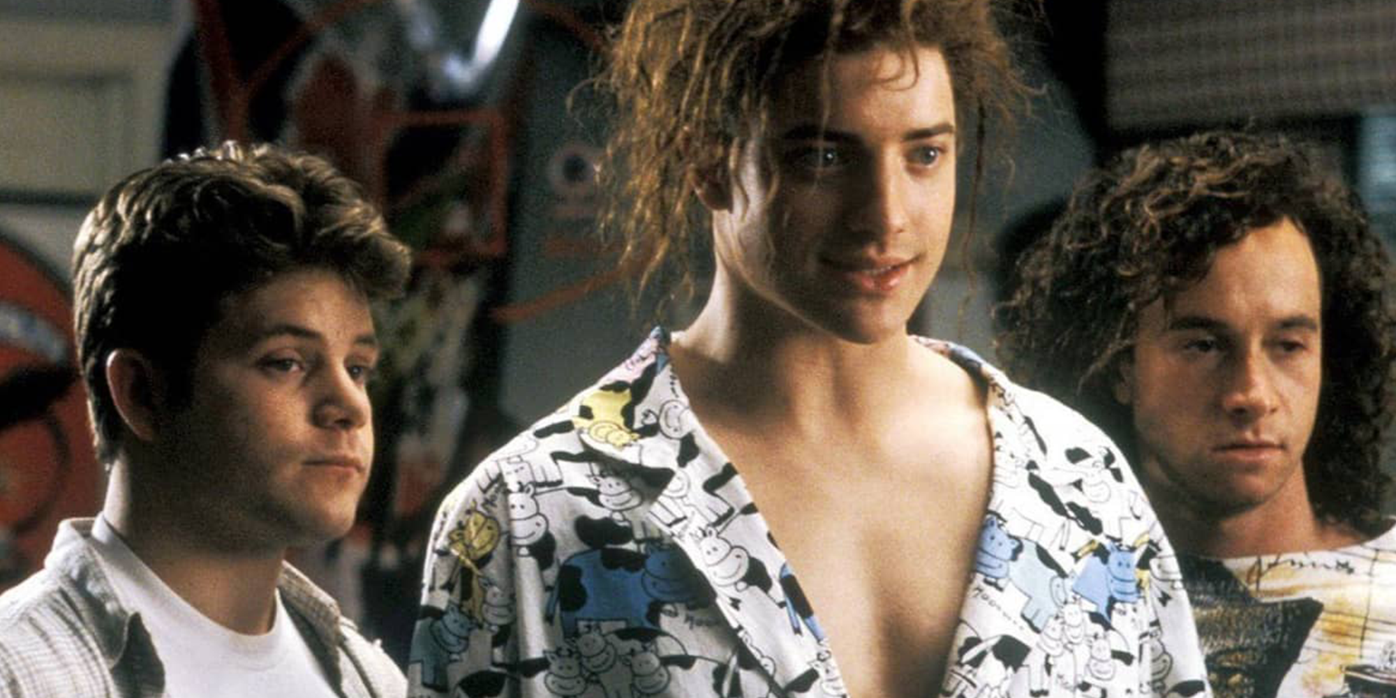 Brendan Fraser and Sean Astin and Pauly Shore in Encino Man