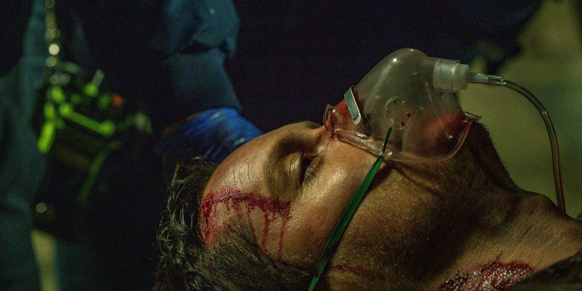 Chicago P.D. Jay With an oxygen mask on 