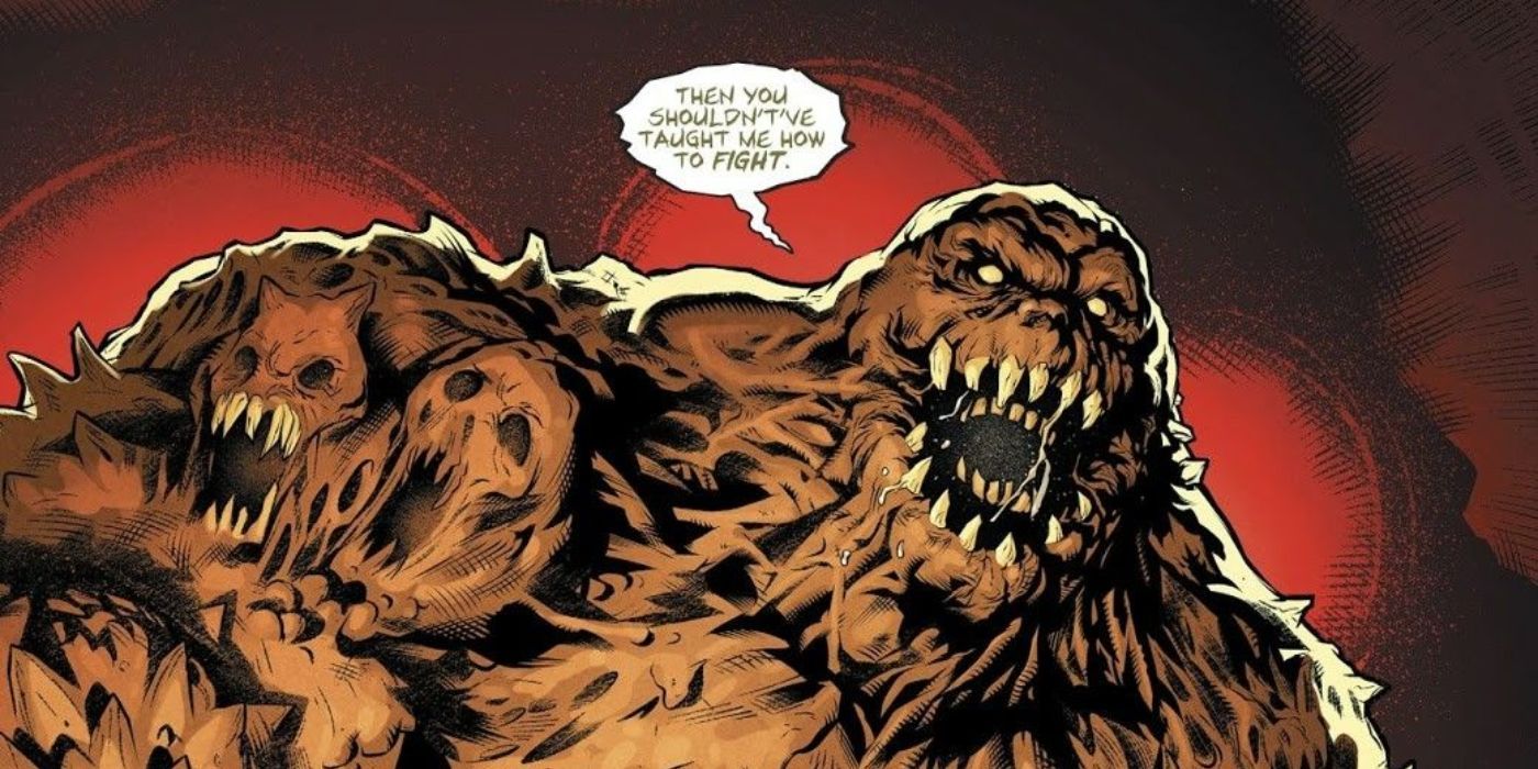 Clayface Antagonizes Batman in a comic panel