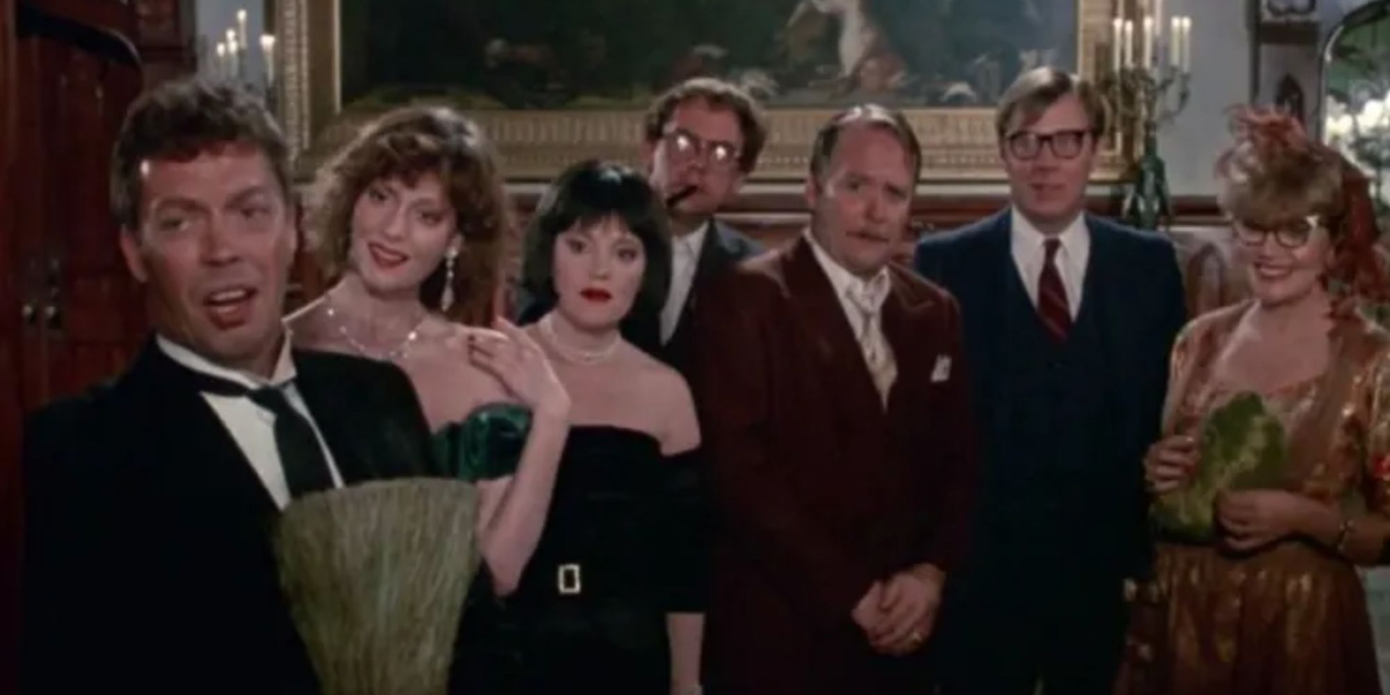 The Cast Of Clue, Assembled In A Parlor