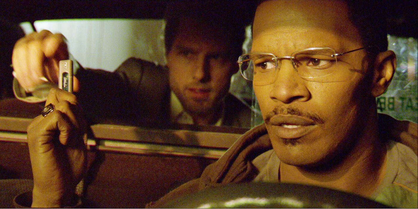 Tom Cruise and Jaime Foxx in the Taxi in Collateral