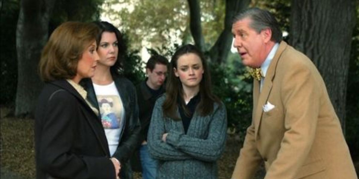 The Gilmores at Yale on 'Gilmore Girls' - Kelly Bishop as Emily Gilmore, Alexis Bledel as Rory Gilmore, Lauren Graham as Lorelai Gilmore, Edward Herrmann as Richard Gilmore