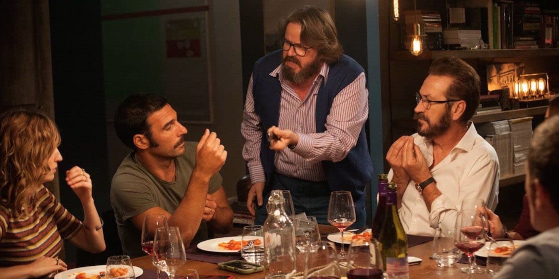 Giuseppe Battiston, Marco Giallini, Edoardo Leo, and Alba Rohrwacher in 'Perfect Strangers' 