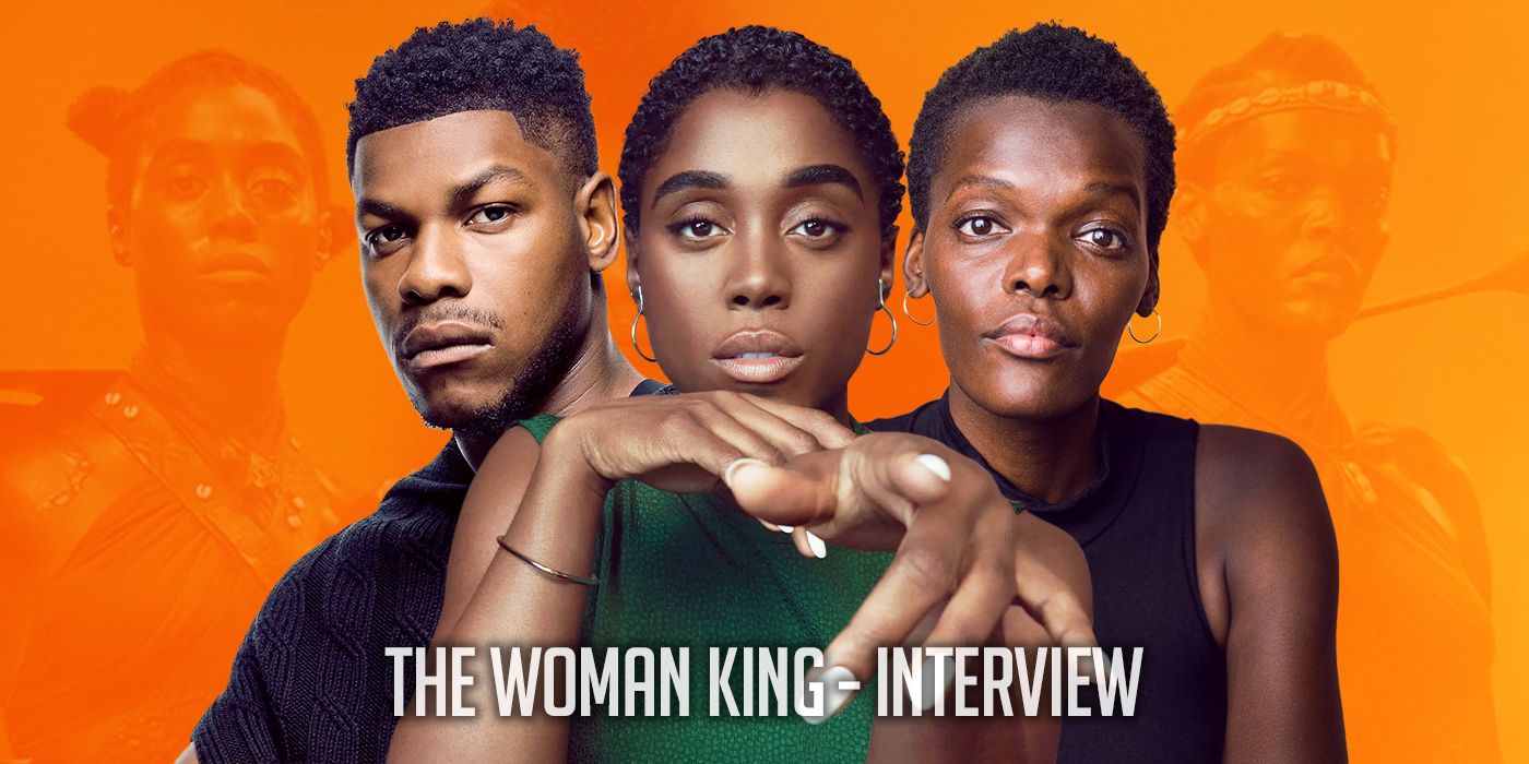 Lashana-Lynch-Sheila-Atim-John-Boyega-The-Woman-King-feature social