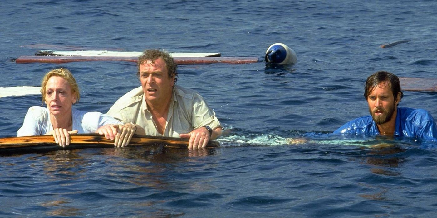 Lorraine Gray and Michael Caine in Jaws: The Revenge