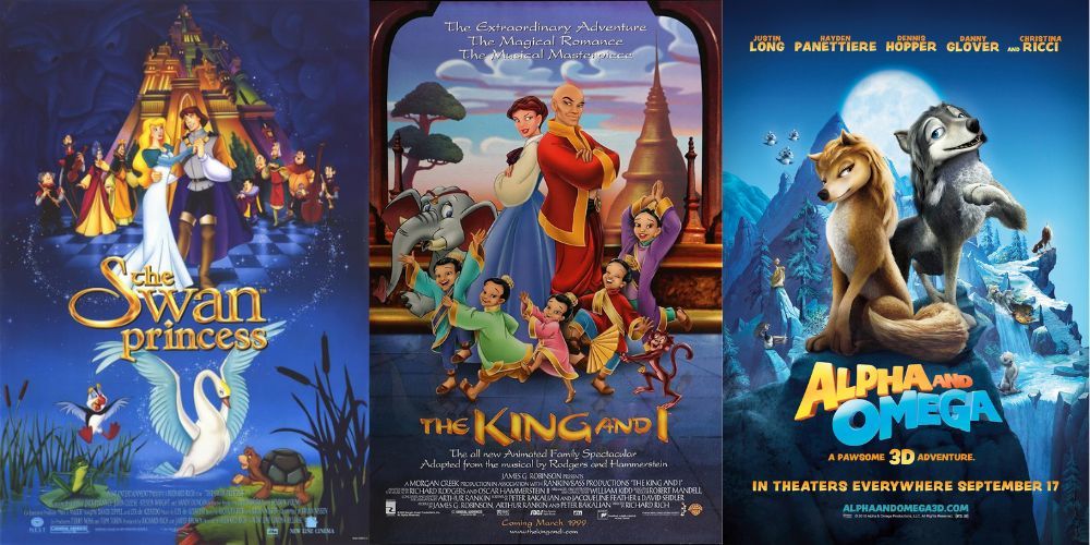 The Swan Princess, The King and I, and Alpha and Omega, all directed by Richard Rich
