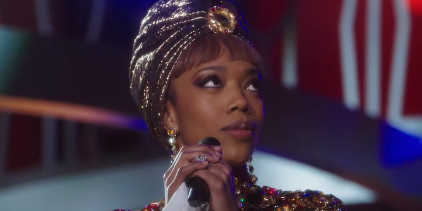 Naomi Ackie as Whitney Houston in I Wanna Dance With Somebody