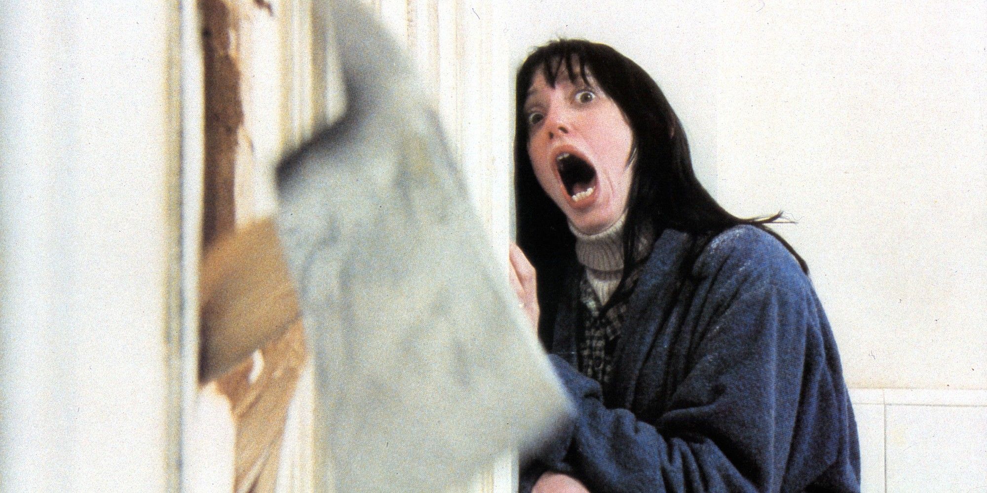 Wendy yelling in fear in The Shining