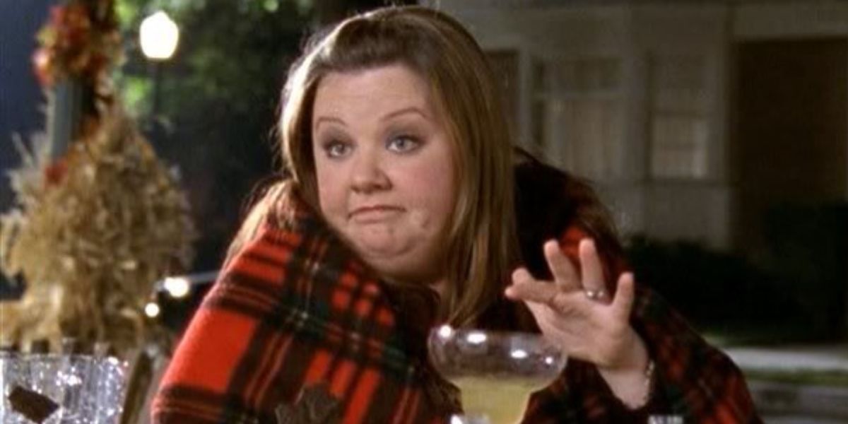 Melissa McCarthy as drunken Sookie St. James in Gilmore Girls.