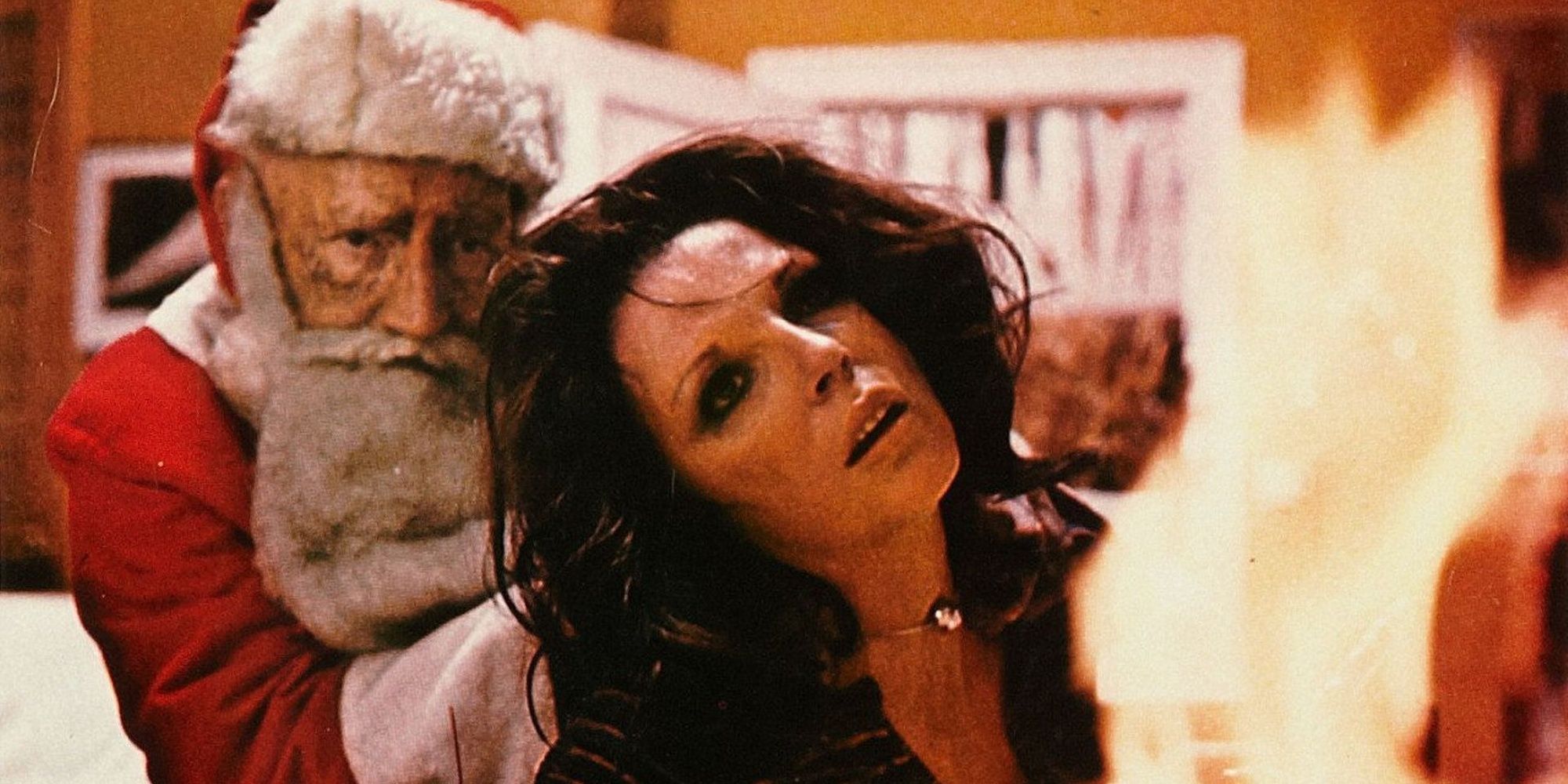 A woman being murdered by Santa Claus in Tales from the Crypt