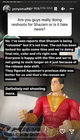 David F Sandberg Shazam 2 Reboot Comments