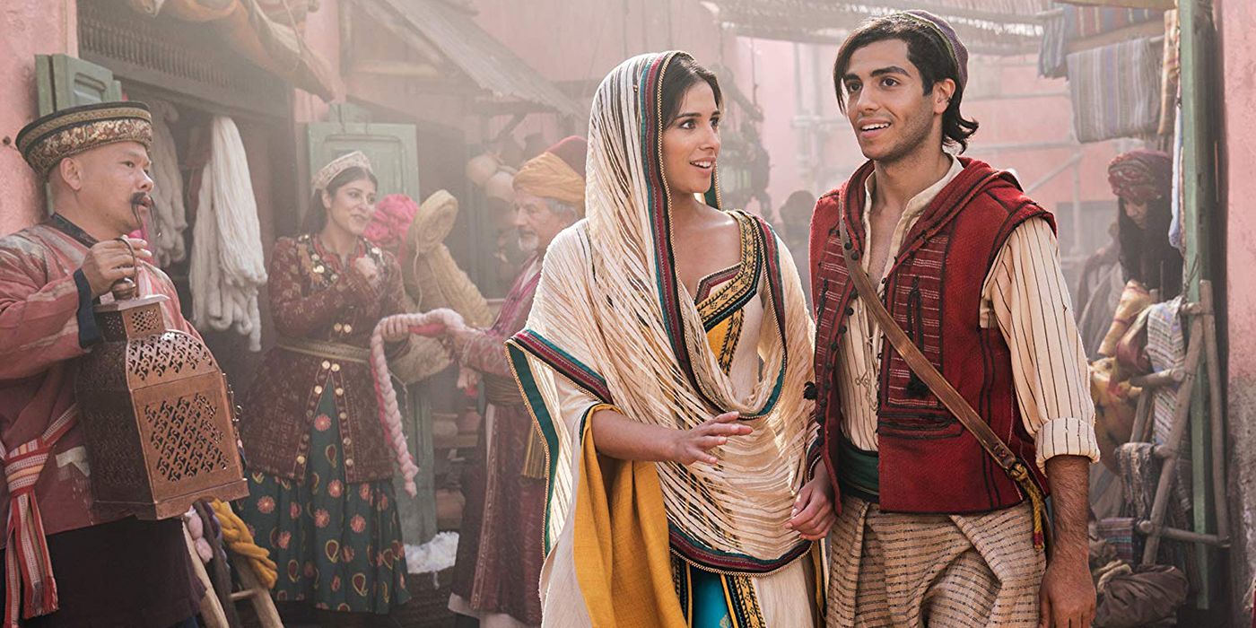 Aladdin et Jazmine sur le marché
