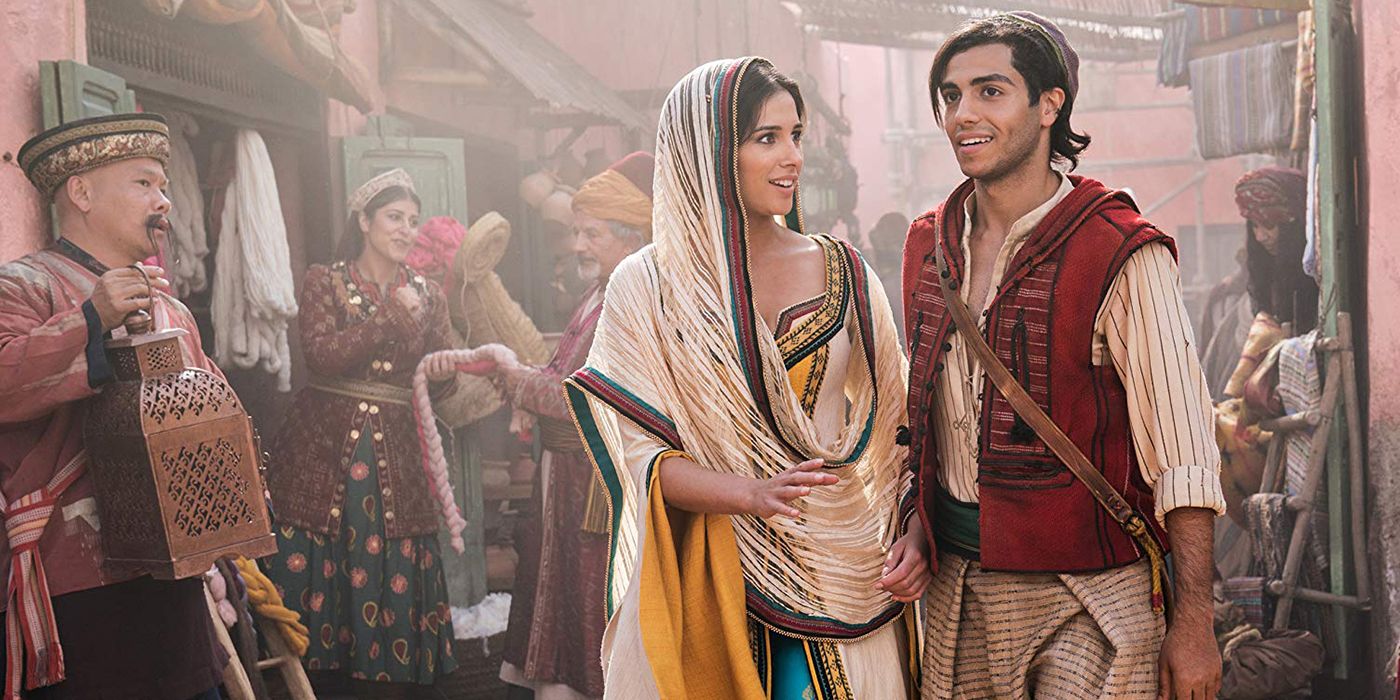 Aladdin and Jazmine in the market