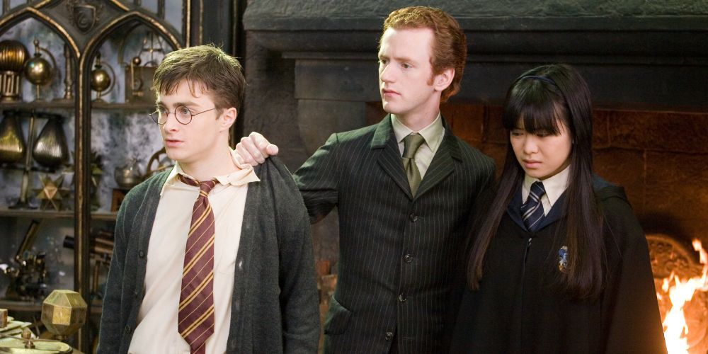 Percy Weasley, Harry Potter, and Cho Chang in 'Harry Potter and the Order of the Phoenix.'