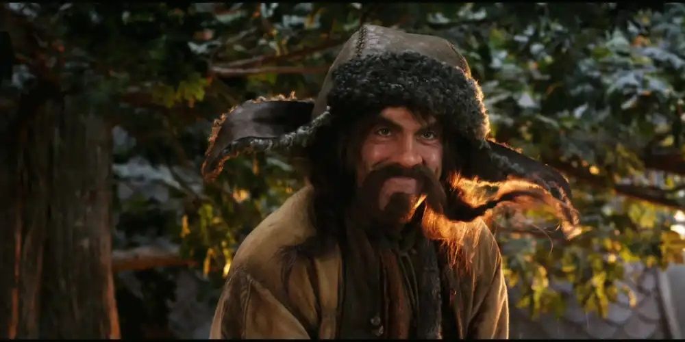 Bofur souriant dans Le Hobbit : Un voyage inattendu