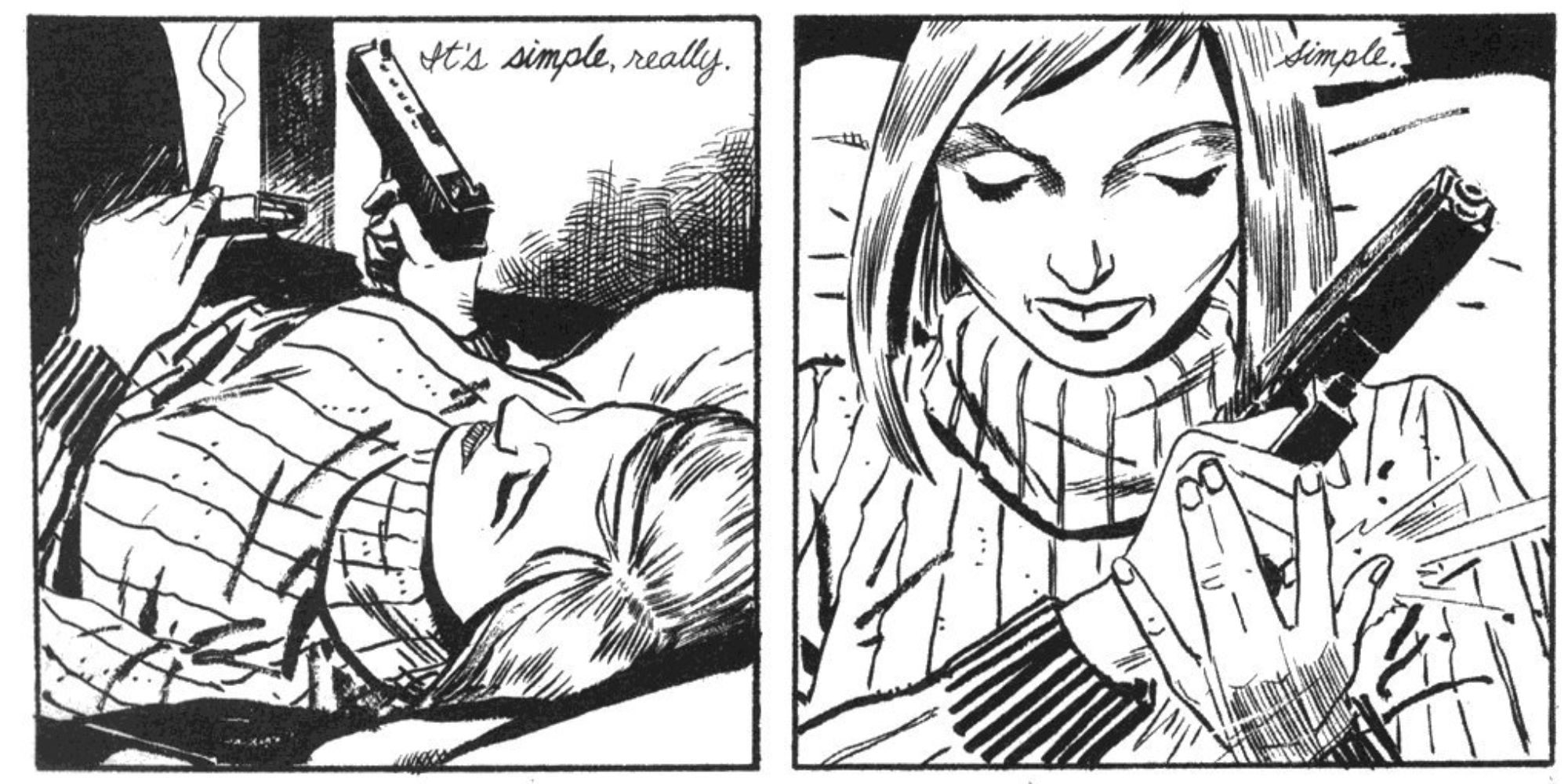 Two panels from Whiteout