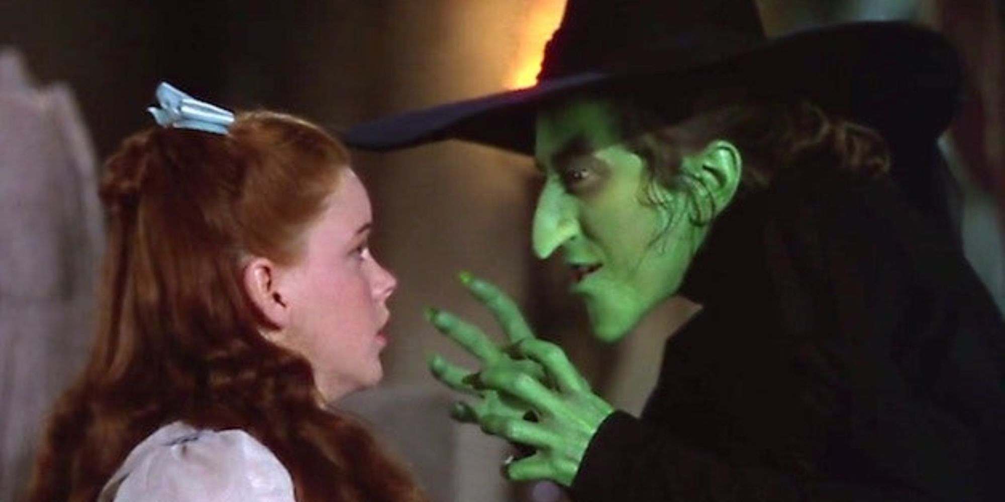 The Wicked Witch of the West confronts Dorothy