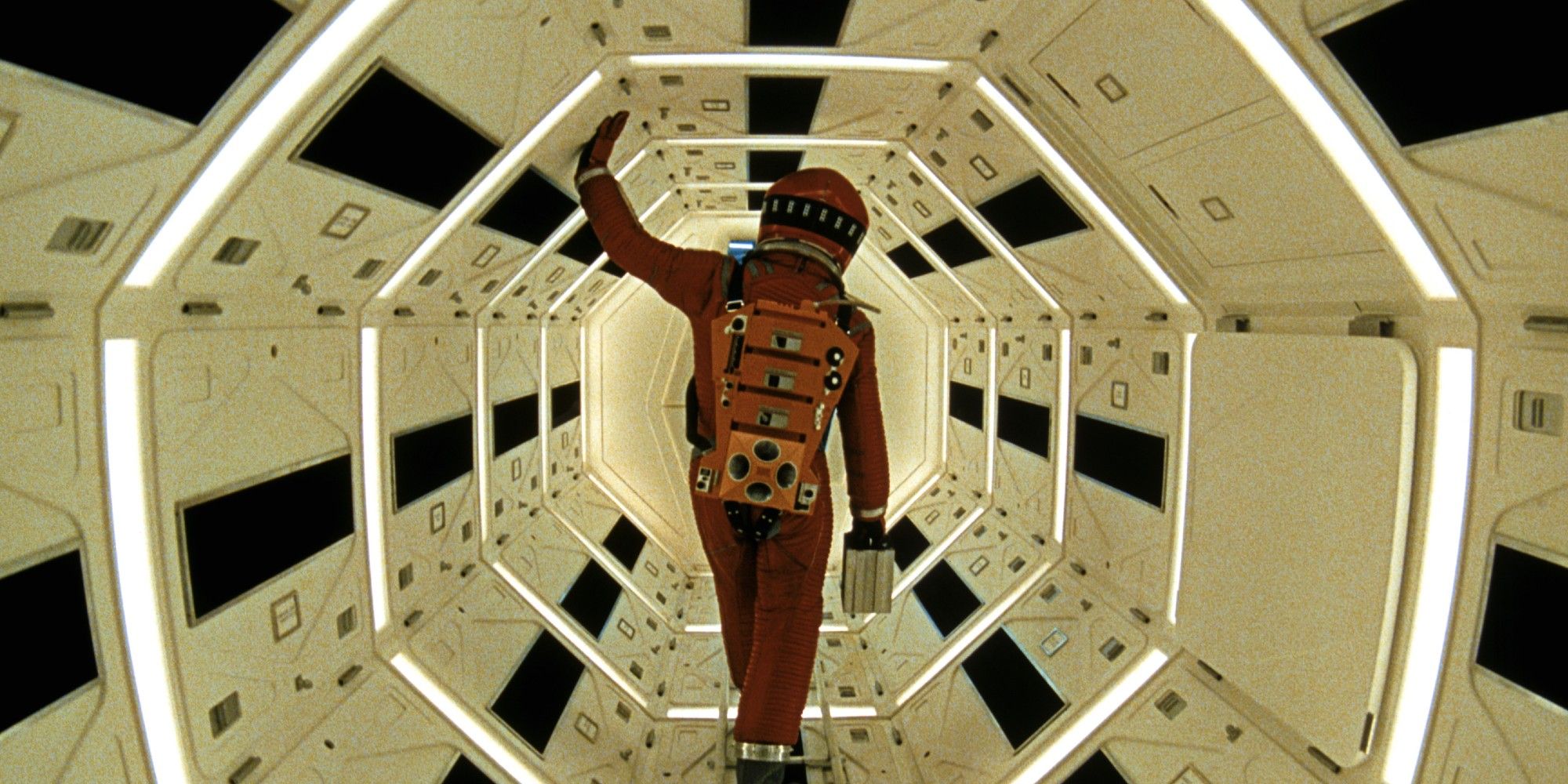 An astronaut inside a spaceship in 2001: A Space Odyssey