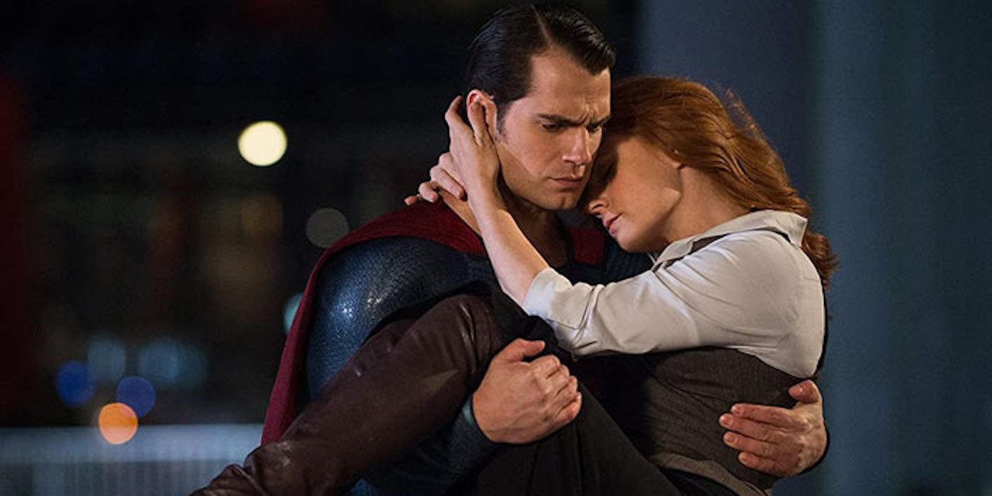 Amy Adams and Henry Cavill as Lois Lane and Superman in Man of Steel