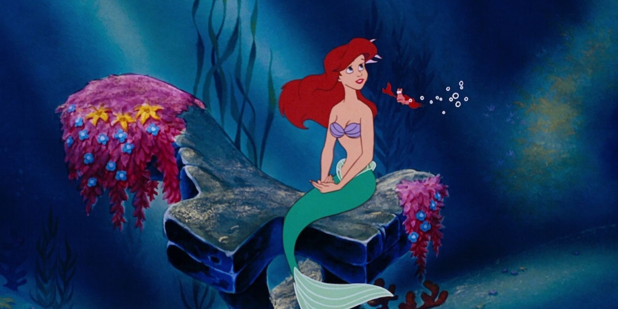 Ariel sitting on a rock