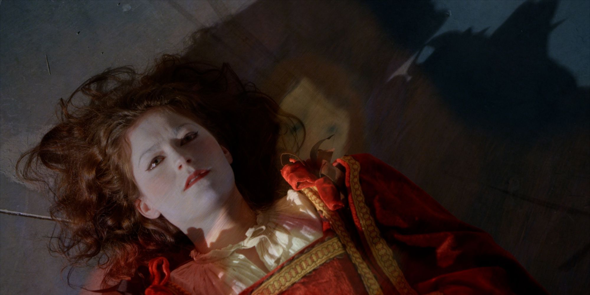 a woman lying on the floor