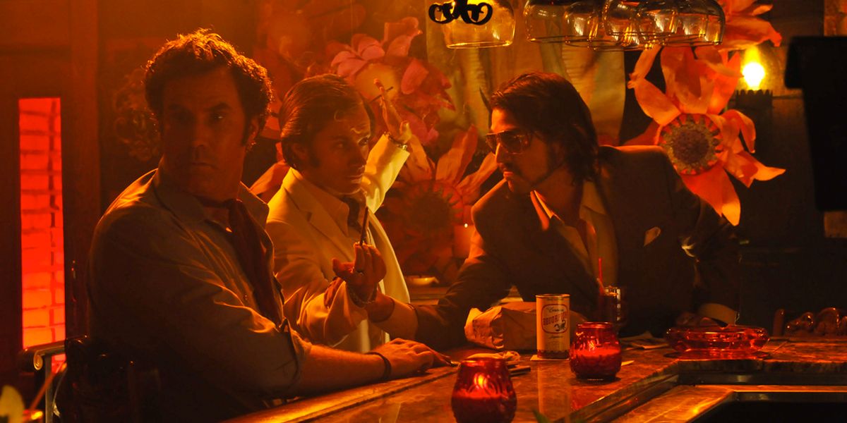 Will Ferrell, Gael Garcia Bernal and Diego Luna in a bar in Casa de Mi Padre