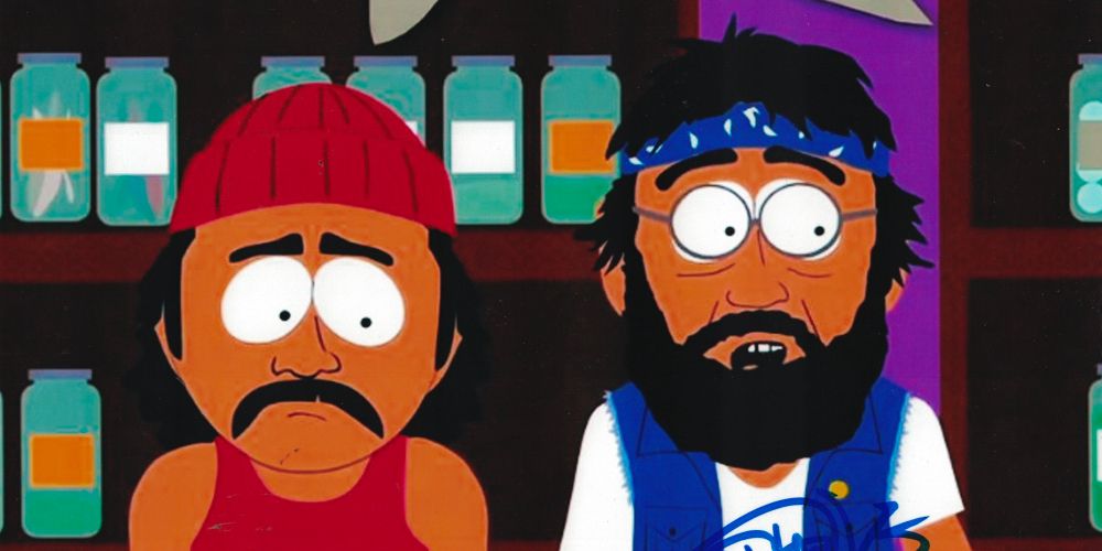 Cheech & Chong in 'South Park' as holistic healers. 