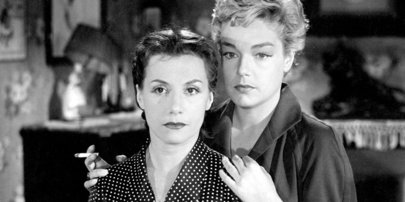 Véra Clouzot and Simone Signoret in Henri-Georges Clouzot&rsquo;s Diabolique.