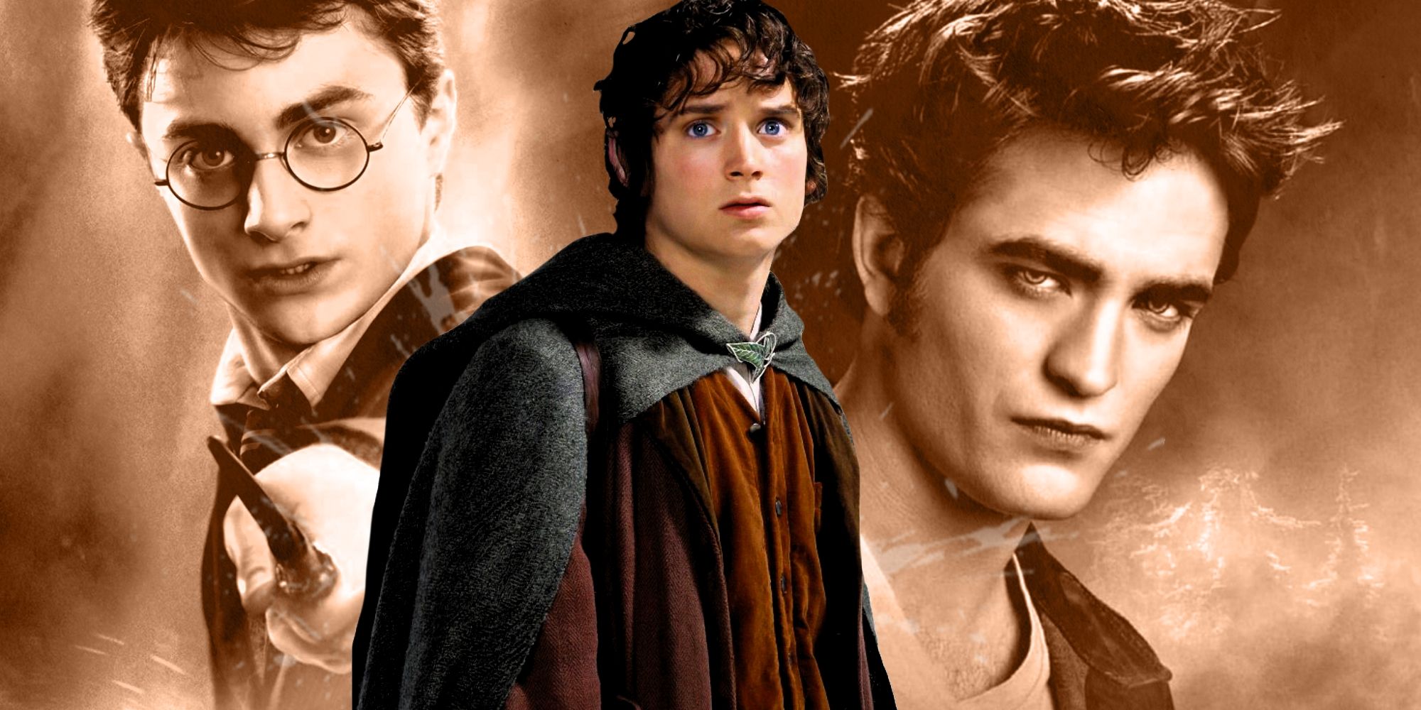 Frodo Baggins pictured beside Harry Potter and Edward Cullen