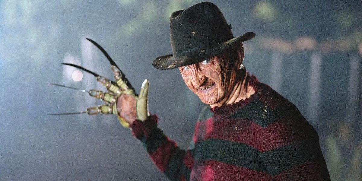 Freddy Kreuger showing off his claws in A Nightmare on Elm Street