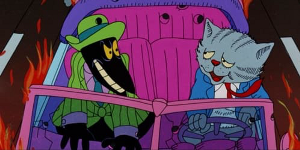 Fritz the cat and Duke the crow