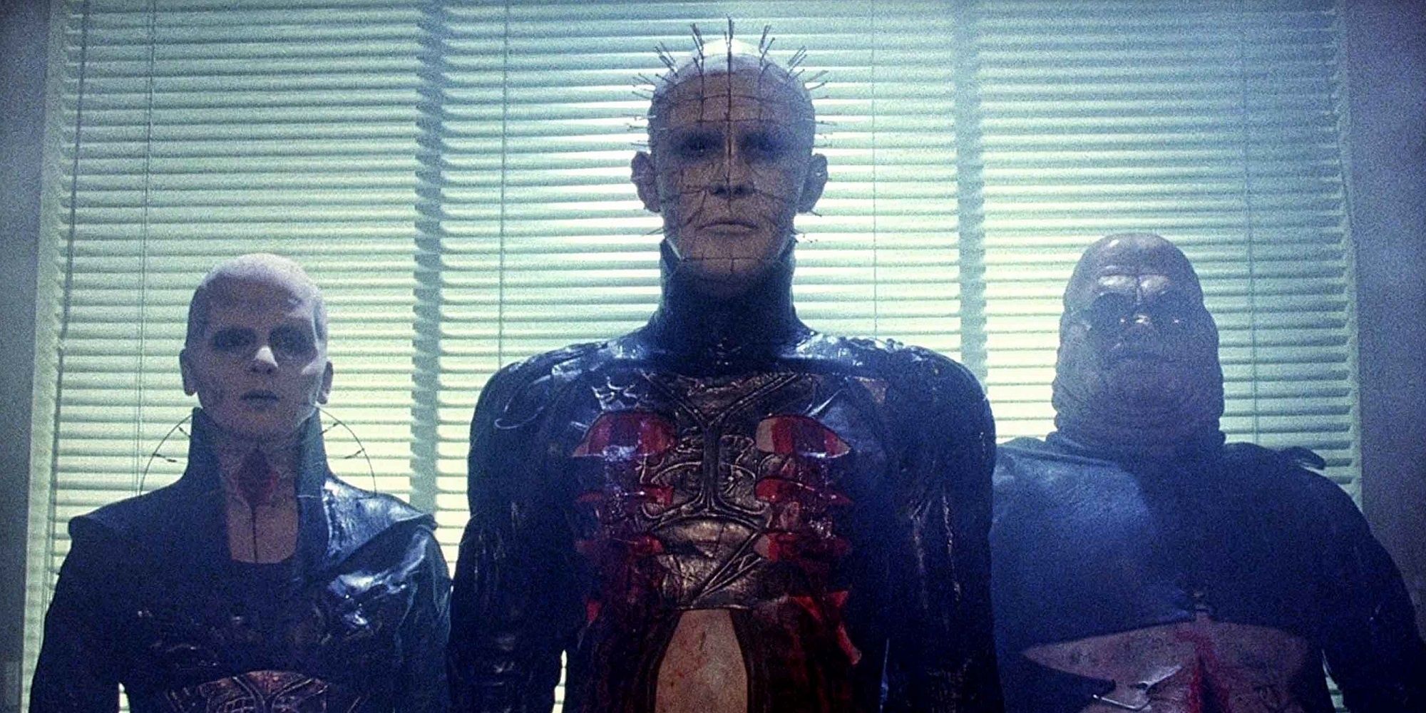 Pinhead and the cenobites in 'Hellraiser'