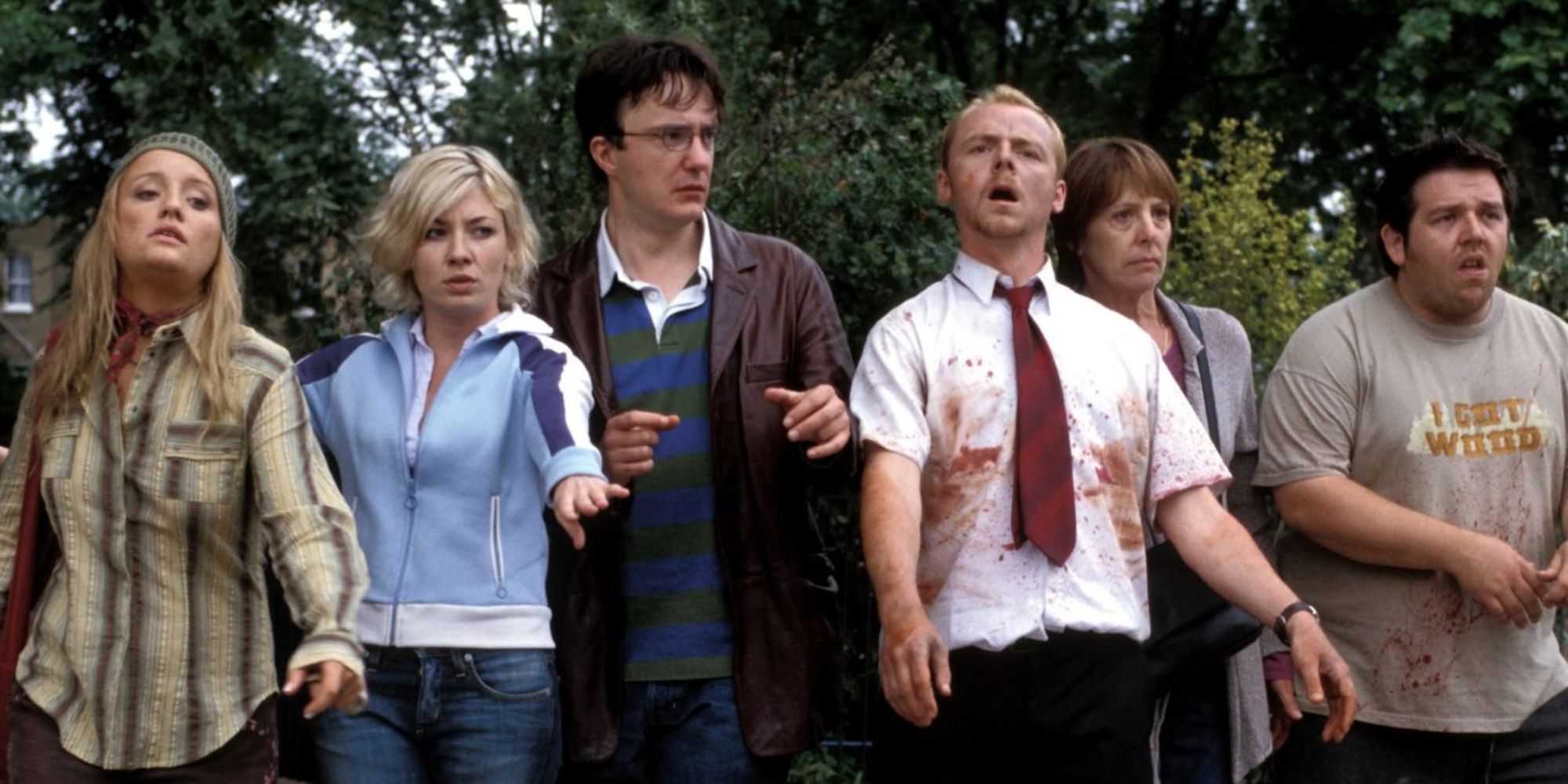 The main characters from Shaun of the Dead