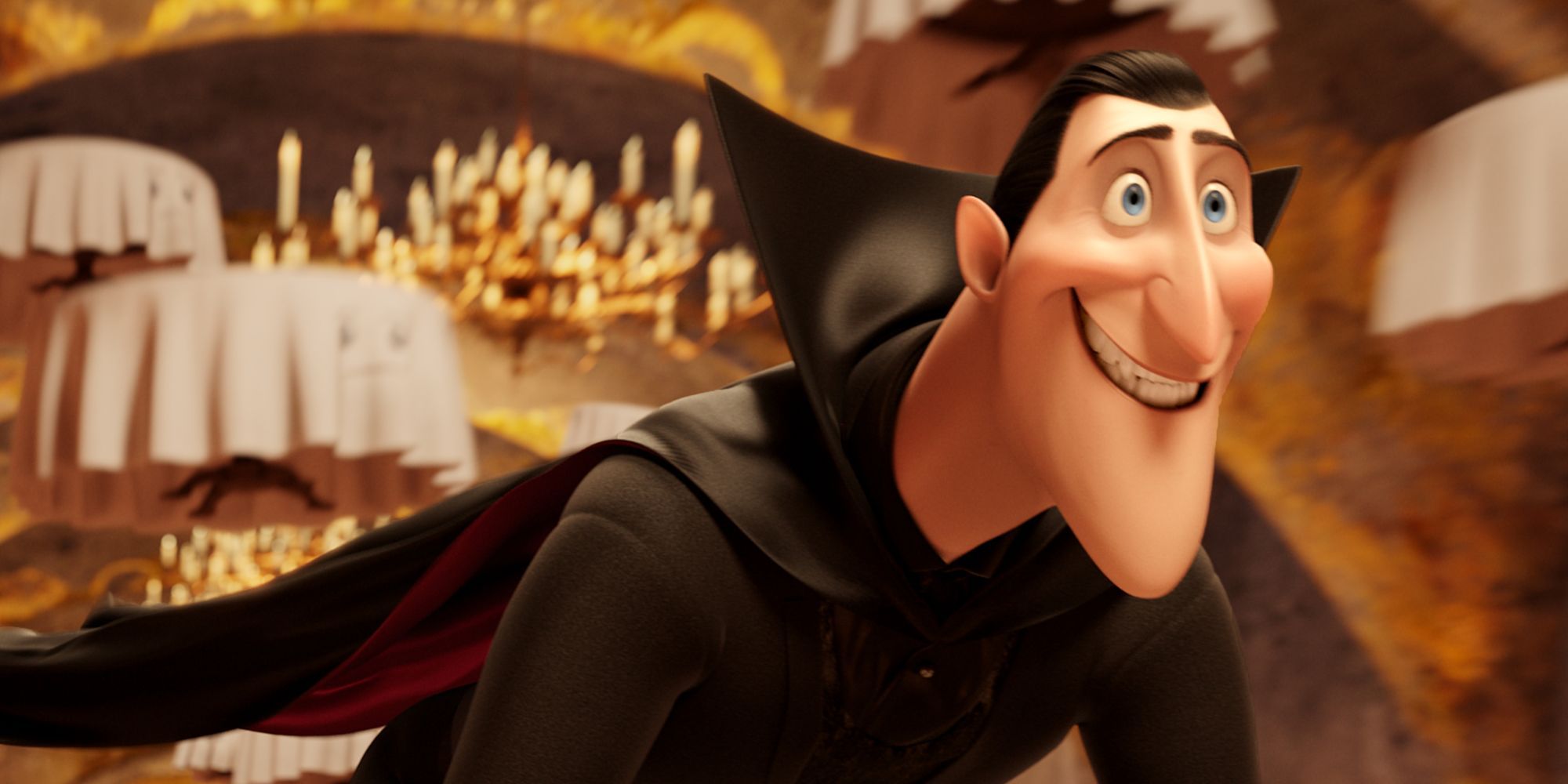 Adam Sandler as Dracula in Hotel Transylvania smiling